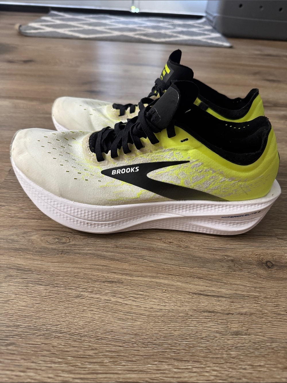 Brooks Hyperion Elite 2 Shoes- Yellow, White & Black Performance Running Shoes